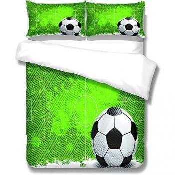 Set di biancheria calciistica AOUAURO: copripiumino singolo 140x200 + 2 federe con stampa fotografica