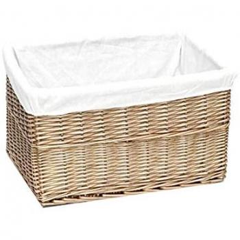 Big Huge Deep Fireplace Log Storage Basket With Lining 46 x 33 x 26cm