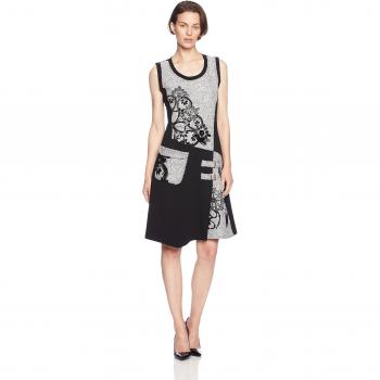 Desigual „Mimosa“ Damen Kleid – A-Linie, grau, 38 (Größe L)