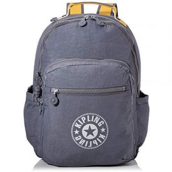 Kipling SEOUL Sac à Dos, 44 cm, 27 Liters, Gris (Dark Carbon)