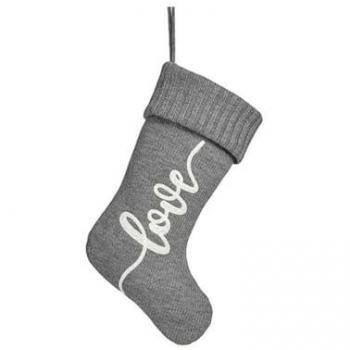 Bola Navideña Gris “Love” – Set de 12 Calcetines