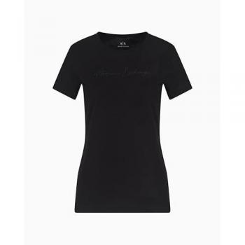 Armani Exchange Black Long‑Sleeve Tee for Women, Size L