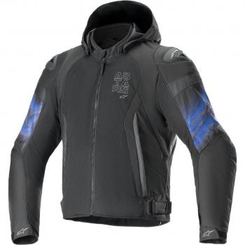 Zaca Air Venom Giacca Moto WP Nero/Electric Blue XXL