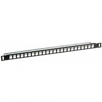 EFB-Elektronik Verteilerfeld 19 0,5HE, 24-Port, schwarz RAL9005