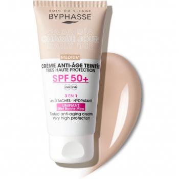 Crème Anti-Âge Teintée SPF50+ pour le Visage Byphasse