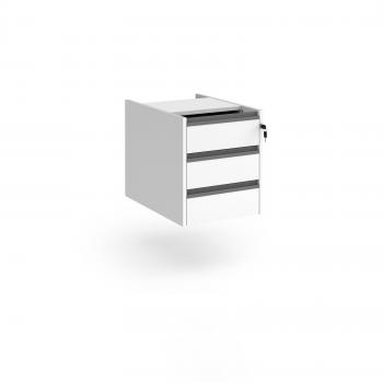 Contract 25 Fixed Pedestal, 3 Lockable Drawers, MFC, Graphite Handles, 416 x 590 x 474mm