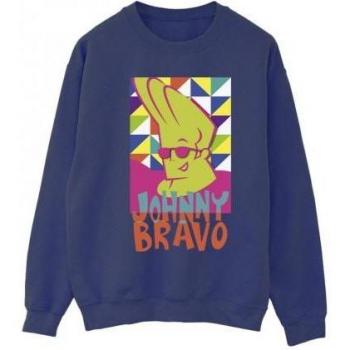 Johnny Bravo Women’s Tri‑Layer Pop Art Sweatshirt XL White