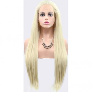 Perruque Femme Droite Miel Blond en Fibre Synthétique
