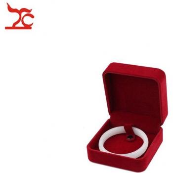 Luxury Velvet Jujube Wedding Ring Holder