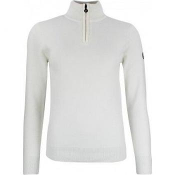 Pull col roulé demi-zip femme Peak Mountain Acharlito – édition écru – S – sport hivernal – manches longues