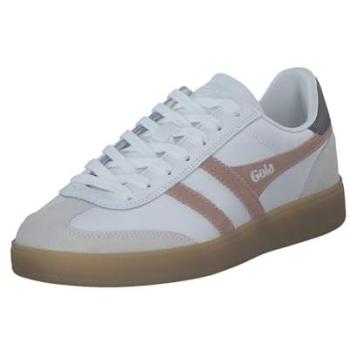 Gola Viper Women's Leather Trainer – Dual‑Tone White & Dark Brown
