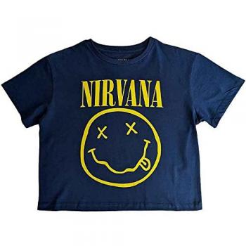 Nirvana Women's Happy Face Crop Tee
