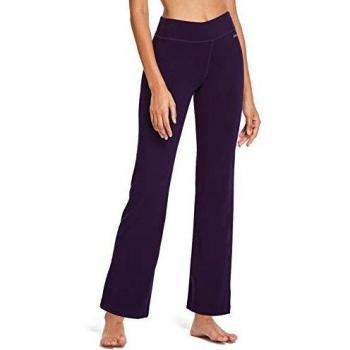 Damen‑Long‑Fit Flare Hose in Gothic Traube – Baleaf Violett S