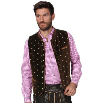 Stockerpoint Trachtensammtuch-Gilet, Braun, 52