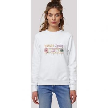Retro Halloween Sweatshirt in Weiß