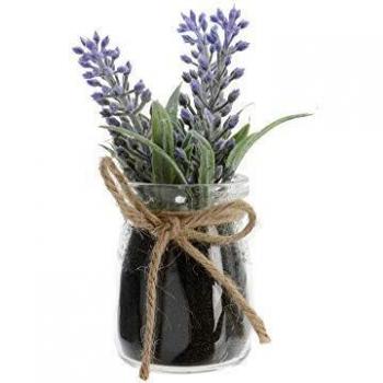 Kunstblume Lavendel in Vase 5x15cm