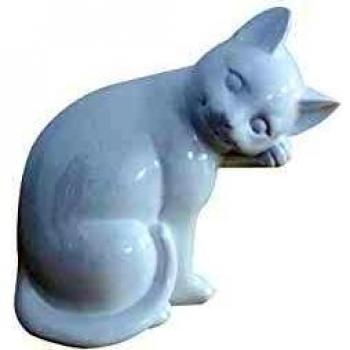 Statue Contemporaine Chat Blanc