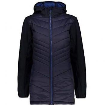 Damen Softshellmantel (CMP) – Kappe, schwarz‑blau, Modell 39A0806, Größe 46 – Winter