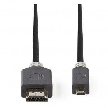 Cable HDMI Nedis de 2 m con conectores HDMI tipo A y D en color antracita