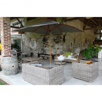 Ombrellone Fibrasol Wood – Palo Centrale Antracite 300x400 CM Made in Italy