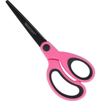 Westcott Universalschere KidsNEON, 17,2 cm, runde Spitze, Pink – E‑21568