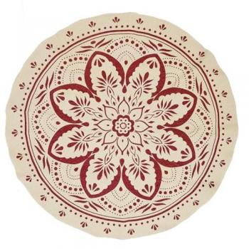 Tapis Mandala Éclat Orange 120 cm – Coton