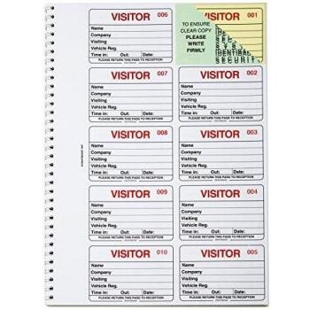 Identibadge Visitor Log Refill 100 Inserts GDPR Compliant