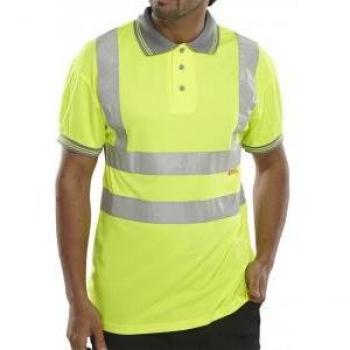 Beeswift Saturn Yellow Hi-Vis Polo Shirt Size S