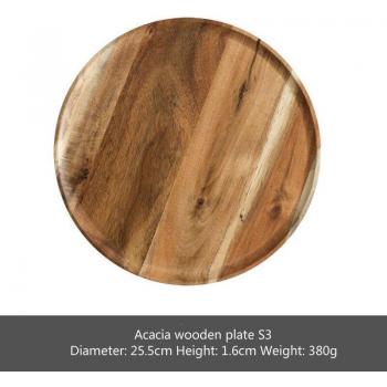 Plato Saludable de Madera Natural