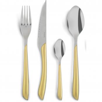 Golden Sparkle Deluxe 24‑Piece Stainless Steel Utensil Set