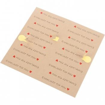 5 Sheets 7.8x1.5cm Long Kraft Paper Self-Adhesive Scrapbooking Labels