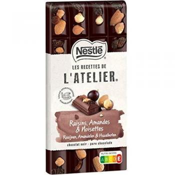 Chocolat Noir Gourmand aux Amandes et Raisins