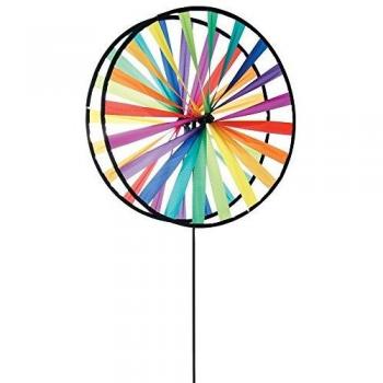 Windspiel HQ Magic Wheel Giant Duett Rainbow mit Bodenanker Windrad