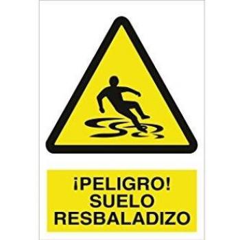 Señal de peligro suelo resbaladizo 297 x 210 mm