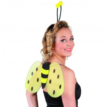 Pollen Précieux : Déguisement Abeille – Ailes + Serre‑tête Poissonné