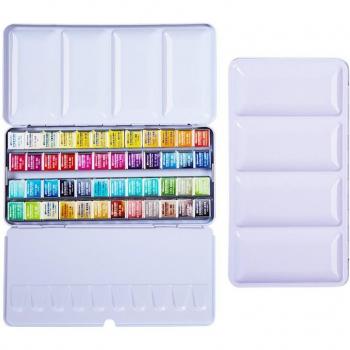 Conjunto de acuarelas sólidas en lata