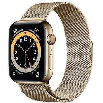 Apple Watch Series 6 (GPS + Cellular, 44 mm) Gold Milanese Loop Bracelet