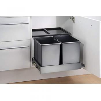 WESCO Inbouw-Afvalbak Double Shorty Plus, 30 Liter inkl. Doorbel