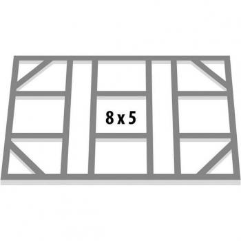 Globel Gerätehaus Fundamentrahmen 5x8 Maße 2340 x 1440 mm