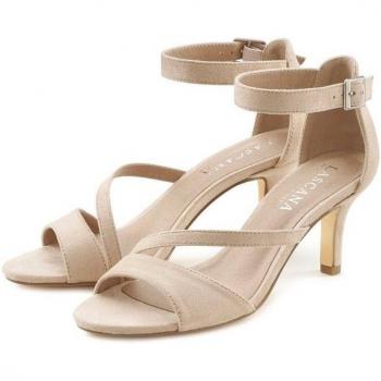 LASCANA Beige Riemchensandalette für Damen