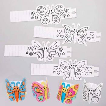 Vibrant Butterfly Charm Bracelets (Pack of 15)