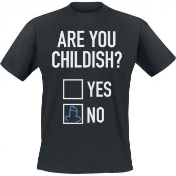T‑Shirt Manches Courtes « Are You Childish » – Slogan Fun – Noir – Disponibilité S à XXL