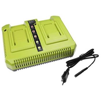 Ryobi Dual Charger OP40301‑OP40501: Carga Rápida de Baterías Li‑Ion para Herramientas y Cortacésped