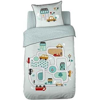 Housse de Couette Cosi 140x200 A Toute Allure 57 Fils 100% Coton