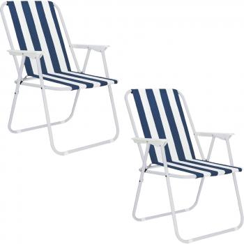 Silla Plegable de Acero con Asiento Impermeable