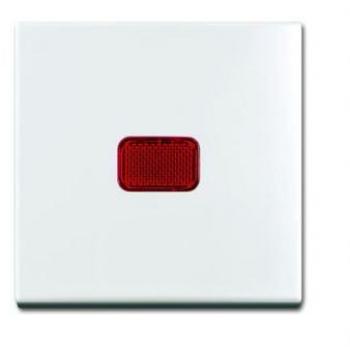 Interrupteur à bascule Busch‑Jaeger 2509‑914 en blanc alpin avec capuchon rouge