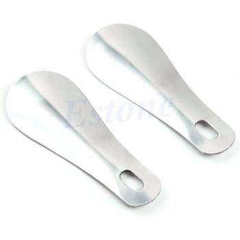 Cuillère à Chaussure Lévée – Corne 10 cm, Acier Inoxydable (2 pièces)