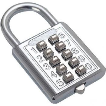 Cadenas en alliage de zinc 5 chiffres bouton poussoir