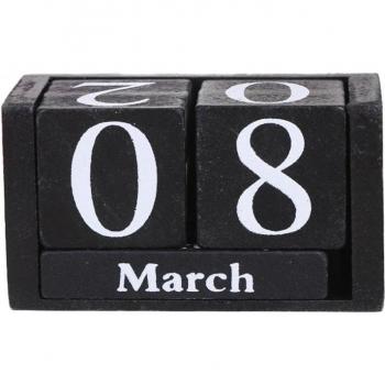 Vintage Wooden Desk Calendar