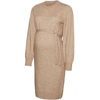 Robe à ceinture tricotée brun – Taille M‑L